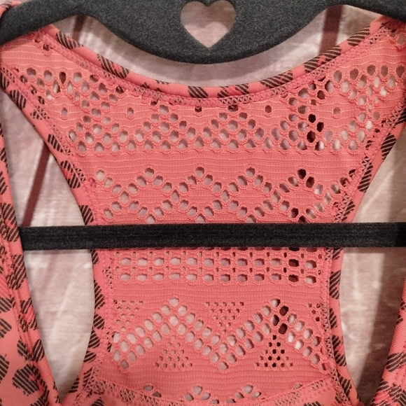 ZYIA Active Rust Leopard Shoulder Sports Bra Lace Racerback Comfy Sz XL - Picture 3 of 10